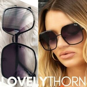 QUAY // ltd ed finders keepers collab rare retro-glam black fade lens sunnies